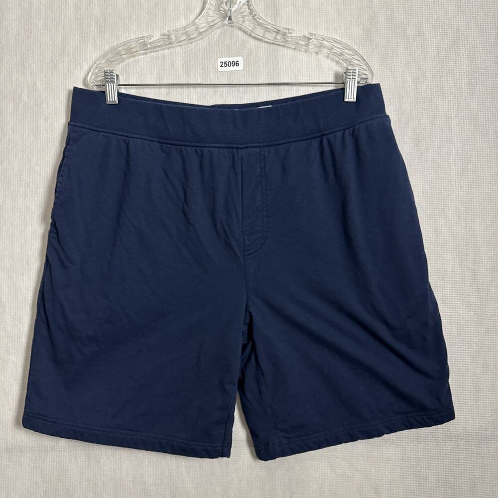 Dude Robe Men's Size L/XL Dark Blue Terry Lined Drawstring Sweat Shorts